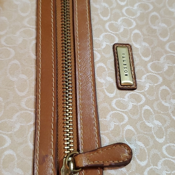 ROSETTI Beige Fabric w/Faux Leather Trim Shoulder-Tote Bag - Picture 3 of 13